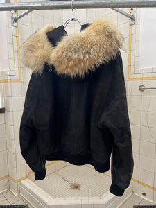 1980s Marithe Francois Girbaud x Compagnie Des Montagnes & Des Forets Fur Hood N2B Jacket - Size XL