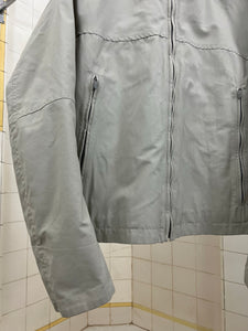 Late 1990s Mandarina Duck Light Grey Technical Jacket with Packable Hood - Size S