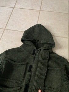 1990s Ryuichiro Shimazaki Multi-Pocket Wool Hooded Sweater - Size M
