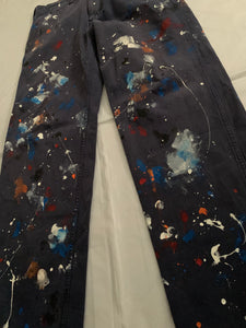 2011 CDGH Navy Paint Splatter Pants - Size L