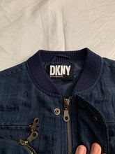 Load image into Gallery viewer, 1990s Vintage DKNY Textured Nylon Cargo Bomber Jacket - Size S