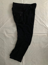 Load image into Gallery viewer, 2000s Armani Deep Black Articulated Corduroy Carpenter Pants - Size M