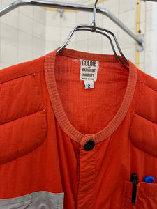 1980s Katharine Hamnett x Goldie Orange Flight Vest - Size M
