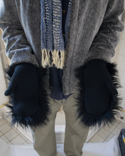 Load image into Gallery viewer, 1990s Yohji Yamamoto Faux Fur Hairy Mittens - Size OS