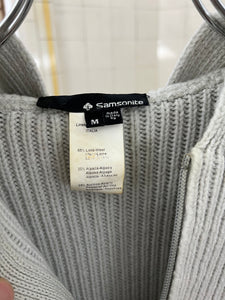 2000s Samsonite 'Travel Wear' Glacier White Knitted Pullover Hoodie - Size M