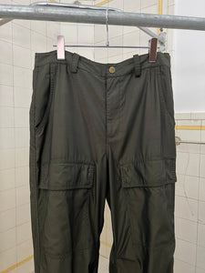 ss2007 Issey Miyake Olive Darted Knee Cargo Pants - Size L