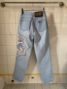 1990s Armani Applique Washed Denim - Size XS