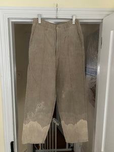 1980s CDGH Linen Trousers with Bleach Dyed Hems - Size S
