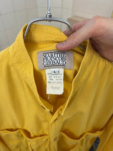 1980s Marithe Francois Girbaud Mandarin Collar Shirt with Cargo Pockets - Size L