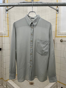 1980s Armani Light Wool Silk Blend Shirt - Size S