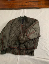 Load image into Gallery viewer, aw1992 Issey Miyake Forest Green Articulated Paneled Cropped Nylon Bomber - Size L