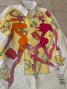 1989 Katharine Hamnett Oversized Graphic Dice Shirt - Size XL