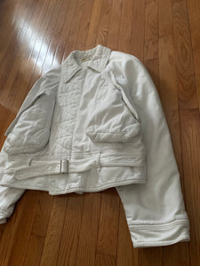 1980s Katharine Hamnett Cropped MK3 Belted Jacket with Large Front Gusset Pockets - Size L
