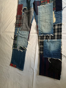 aw2014 Junya Watanabe Reconstructed Patchwork Denim - Size L