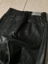Load image into Gallery viewer, 1990s Dexter Wong Faux Leather Topography Pants - Size S