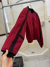 Load image into Gallery viewer, 1980s Armani Heavy Red Cotton Cropped Bomber with Black Contrast Trim Detailing - Size XL