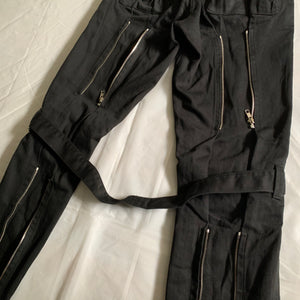 ss2002 General Research Cotton Satin Bondage Pants with Zippers - Size S