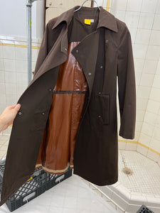 2000s Mandarina Duck Double Breasted Trench Coat with Back Pleat Detailing - Size XS