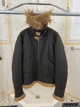 Load image into Gallery viewer, aw1994 Issey Miyake Faux Mouton Cropped High Neck Flight Jacket - Size L