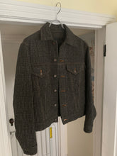 Load image into Gallery viewer, 1997 CDGH Charcoal Grey Textured Tweed Trucker Jacket - Size M