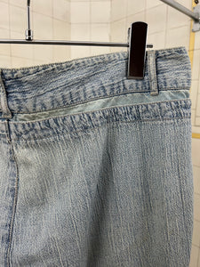 1980s Marithe Francois Girbaud Modular Paneled Jeans with Tubular Coin Bag Pockets - Size M