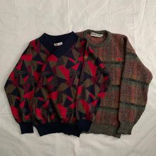 Load image into Gallery viewer, 1980s Armani Plaid Multi Colored Wool Sweater - Size L