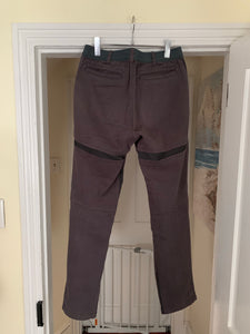 2001 General Research Faded Plum Ribbed Paneled Bike Pants - Size L