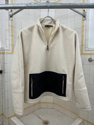 2000s Samsonite ‘Travel Wear’ White Fleece Pullover - Size S