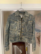 Load image into Gallery viewer, ss2007 Issey Miyake Rose Embossed Paneled Denim Jacket - Size XS