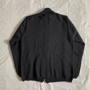 1990s Yohji Yamamoto Black Godzilla Zipper Sweater - Size M