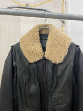 Load image into Gallery viewer, 1980s Marithe Francois Girbaud x Compagnie Des Montagnes &amp; Des Forets Black Double Layered Shearling Collar Bomber - Size XL