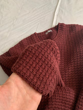 Load image into Gallery viewer, 1980s CDGH Maroon Heavy Cotton Knitted Sweater - Size M
