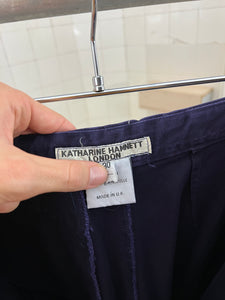 1980s Katharine Hamnett Pleated Tapered Trousers - Size M