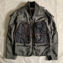 Load image into Gallery viewer, aw2000 Issey Miyake Grey Ballistic Nylon Cargo Moto Jacket - Size M