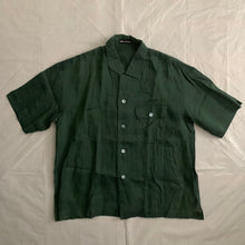 Load image into Gallery viewer, ss1994 Issey Miyake Forest Green Crinkled Shirt - Size L: