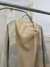 Load image into Gallery viewer, 1980s Marithe Francois Girbaud x Maillaparty Intarsia Cloud Sweater with Cowl Neck - Size XL