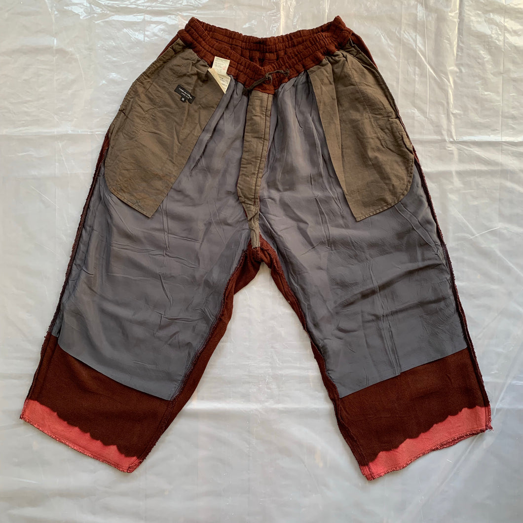 aw1993 CDGH+ Maroon Bleach Dyed Sweatpants - Size M