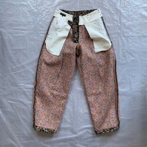 aw2011 CDGH+ Black Gobelin Tapestry Floral Double Pleated Trouser - Size S