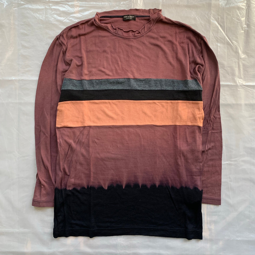 aw1993 CDGH+ Black, Maroon and Orange Bleach Dye Shirt - Size OS