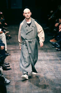 ss1998 Yohji Yamamoto Oversize Jersey and Gabardine Trench Coat - Size OS